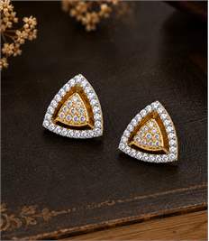 Trilume Floral AD Stud Earrings for Women
