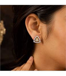 Trilume Floral AD Stud Earrings for Women