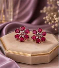 Ruby Blossom Studs