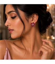 Ruby Blossom Studs